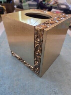 Croscill Home Gold Tissue Box Cover